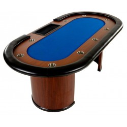 XXL pokerový stôl Royal Flush, 213 x 106 x 75 cm, modrá