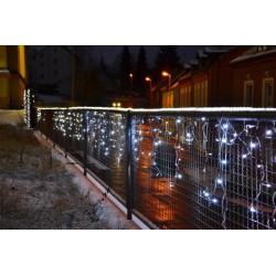 Vianočný svetelný dážď - 2,7 m, 72 LED, studeno biely