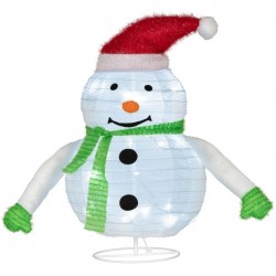 Vianočná dekorácia - snehuliak, 30 LED, 58 cm