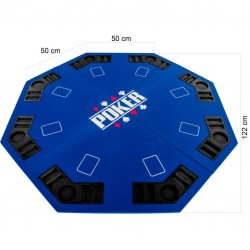 Skladacia pokerová podložka - modrá
