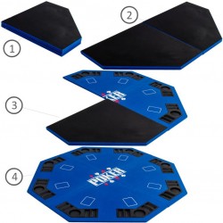 Skladacia pokerová podložka - modrá