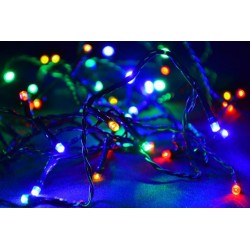 Vianočná LED reťaz - 4 m, 40 LED, farebná