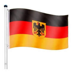 Vlajkový stožiar vrátane vlajky Nemecko - 650 cm