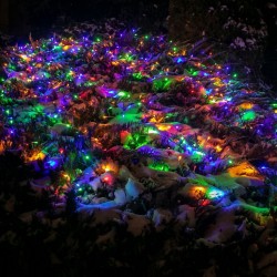 Vianočné osvetlenie - svetelný záves - 3 x 6 m farebná 600 LED