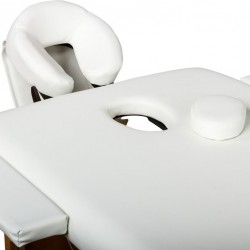 Prenosné masážne ležadlo biele 184 x 70 cm