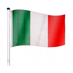 Vlajkový stožiar vrátane vlajky Taliansko - 650 cm