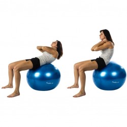 MOVIT Gymnastická lopta s nožnou pumpou, 65 cm, modrá