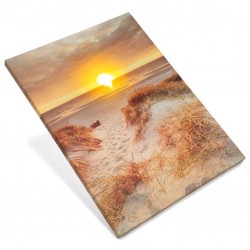 Nástenná maľba západ slnka na pláži, 1 LED, 30 x 40 cm