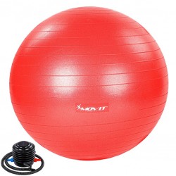 MOVIT Gymnastická lopta s nožnou pumpou, 75 cm, červená