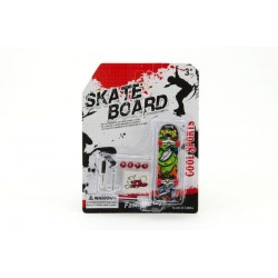 Skateboard prstový plast 10cm s doplňky asst na kartě