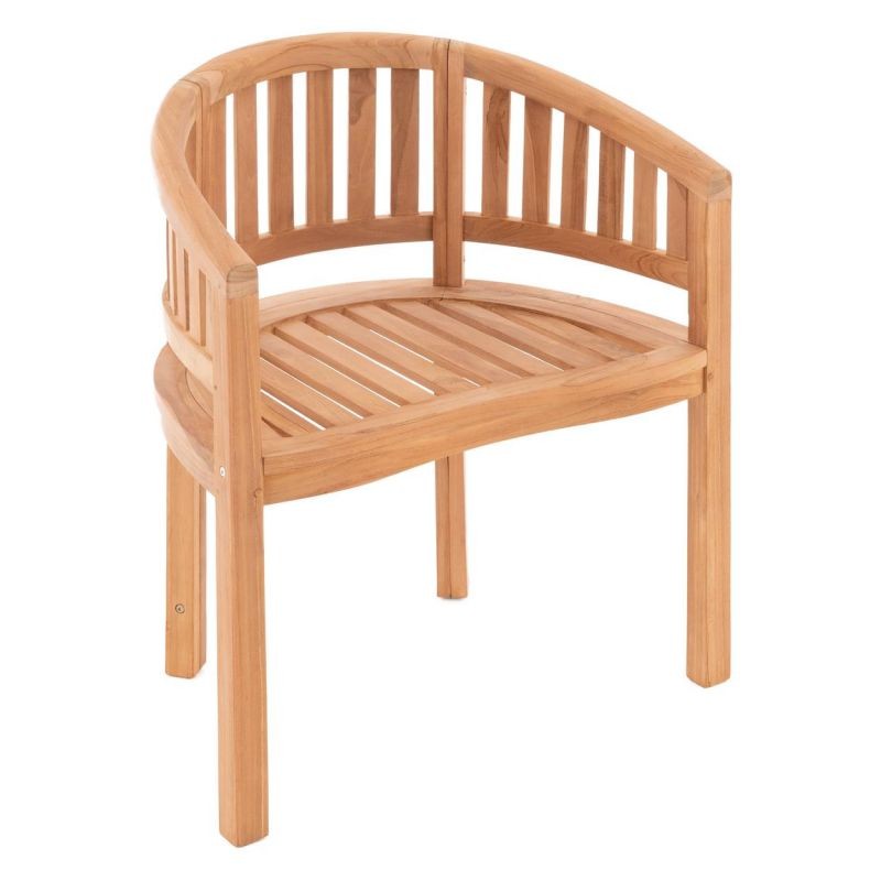 DIVERO stolička - ošetrený teak
