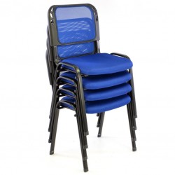 Sada stohovateľných stoličiek - 8 ks, modrá