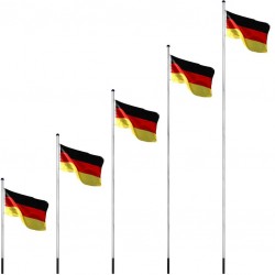 Vlajkový stožiar vrátane vlajky Dánsko - 650 cm