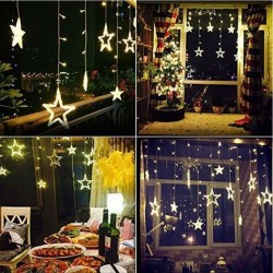 Vianočná dekorácia - svietiace hviezdy - 150 LED teplá biela
