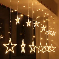 Vianočná dekorácia - svietiace hviezdy - 150 LED teplá biela