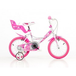 Detský bicykel, ružová potlač 16&quot 