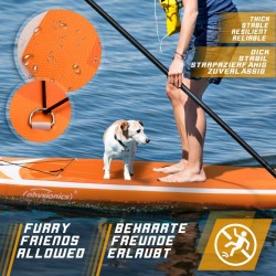 Nafukovací paddleboard 305 cm oranžový + příslušenstvo