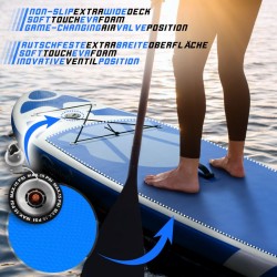 Nafukovací paddleboard 305 cm modrý + příslušenstvo