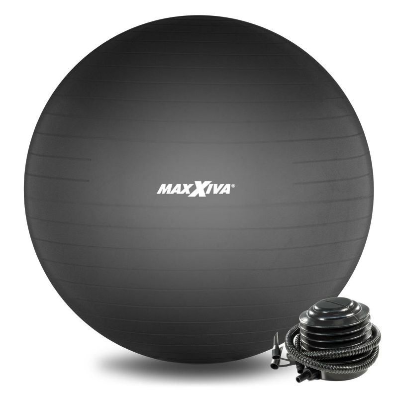 MAXXIVA Gymnastická lopta Ø 55 cm s pumpičkou, čierna