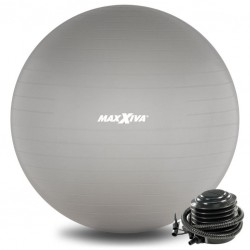 MAXXIVA Gymnastická lopta Ø 85 cm s pumpičkou, strieborná