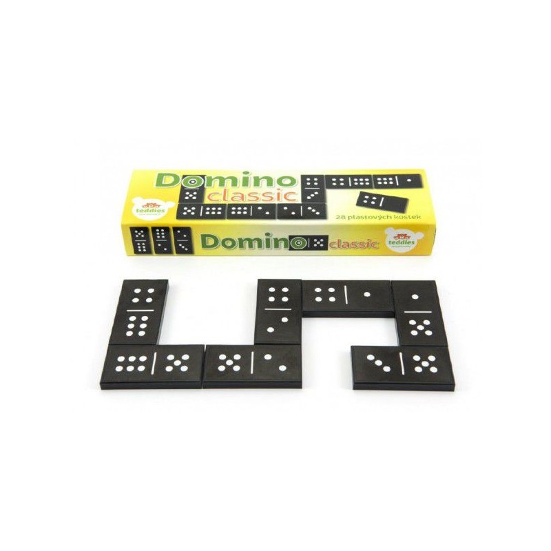Domino Classic 28ks společenská hra plast v krabičce 21x6x3cm