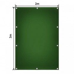 JAGO Plachta 650 g/m², hliníkové oká, zelená, 2 x 3 m