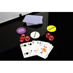 Poker kufor DELUXE 300 laserových žetónov + príslušenstvo