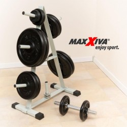 MAXXIVA Sada 8 závaží na činky celkom 10 kg, liatina, čiern