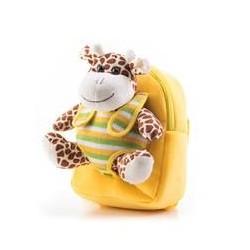 G21 batoh s plyšovou žirafou, žltý