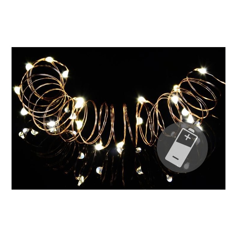 Vianočná svetelná reťaz - MINI 20 LED – teplá biela