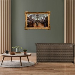 STILISTA Záhradný úložný box, sivý, 122 x 62 x 56 cm
