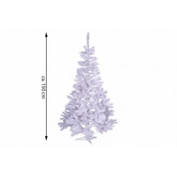 Umelý vianočný strom s trblietavým efektom - 120 cm, biely