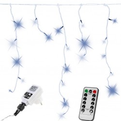 Vianočný dážď - 15 m, 600 LED, studeno biely + ovládač