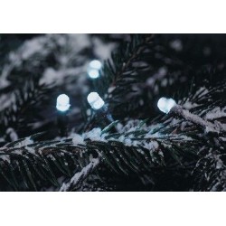 Vianočná LED reťaz - 10 m, 100 LED, studeno biela