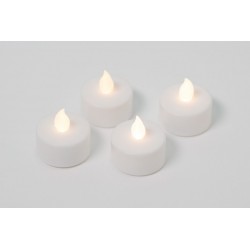 Dekoratívna sada - 4 čajové sviečky – biela