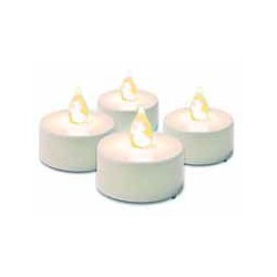 Dekoratívna sada - 4 čajové sviečky – biela