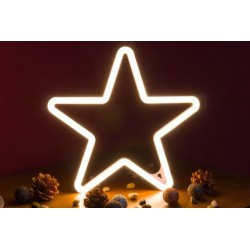 Vianočné dekoratívne osvetlenie - neónová hviezda - 120 LED teplá biela