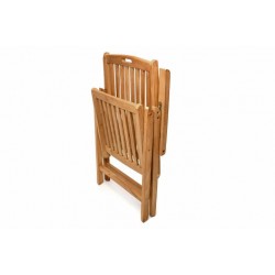 DIVERO skladacie stoličky z teakového dreva, 2 kusy