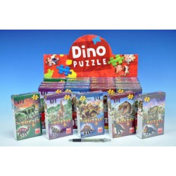 Puzzle Dinosauři 23,5x21,5cm 60 dílků + figurka - 6 druhů