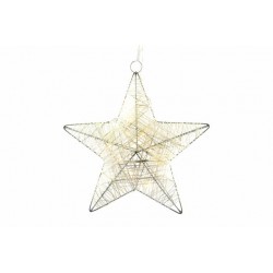 Vianočná dekorácia - hviezda, 25 cm, 10 LED diód