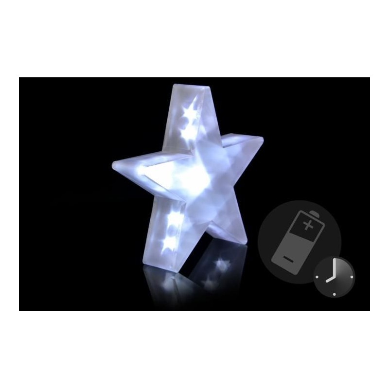 Vianočná dekorácia - Svetelná hviezda - 20 LED, 35 cm