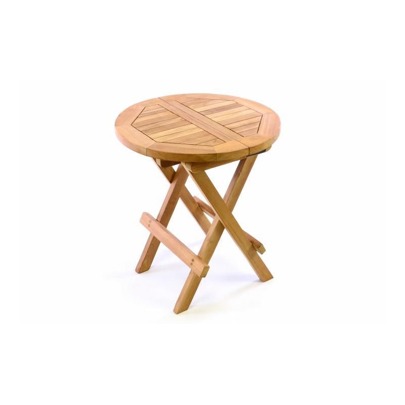 DIVERO detský odkladací sklápací stolík z teakového dreva