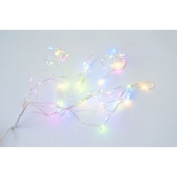 Vianočné dekoratívne osvetlenie - drôtiky - 64 LED farebné