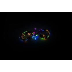 LED osvetlenie - strieborný drôt - 40 LED farebné