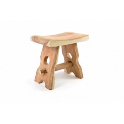 Masívna stolička z mungurového dreva DIVERO - ručná práca