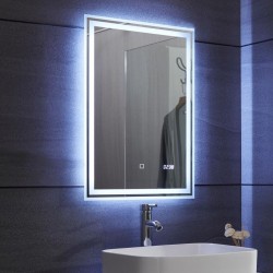 AQUAMARIN kúpeľňové zrkadlo s LED osvetlením 18 W, 50x70cm