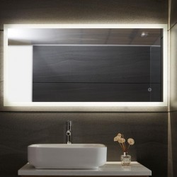 AQUAMARIN kúpeľňové zrkadlo s LED osvetlením 35W, 120x60cm
