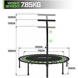Physionics Fitness trampolína- 101 cm, zelená