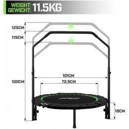 Physionics Fitness trampolína 101 cm, do 150 kg, zelená