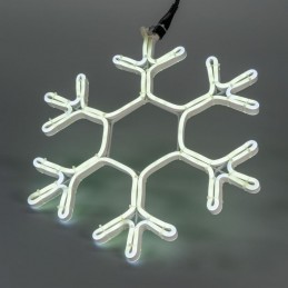 Vianočná svetelná snehová vločka, 360 LED, studene biela